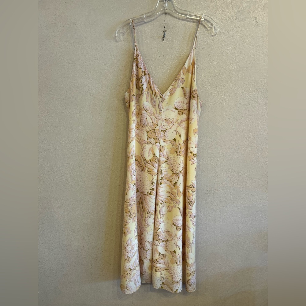 NWT Stine Goya Floral Gianna Dress Peach Pink SILK Size XL - Picture 2 of 9